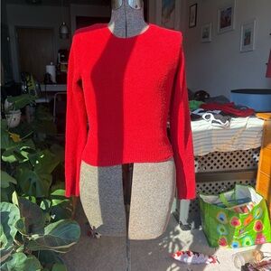 & Other Stories Vibrant Red Crew Neck Sweater
